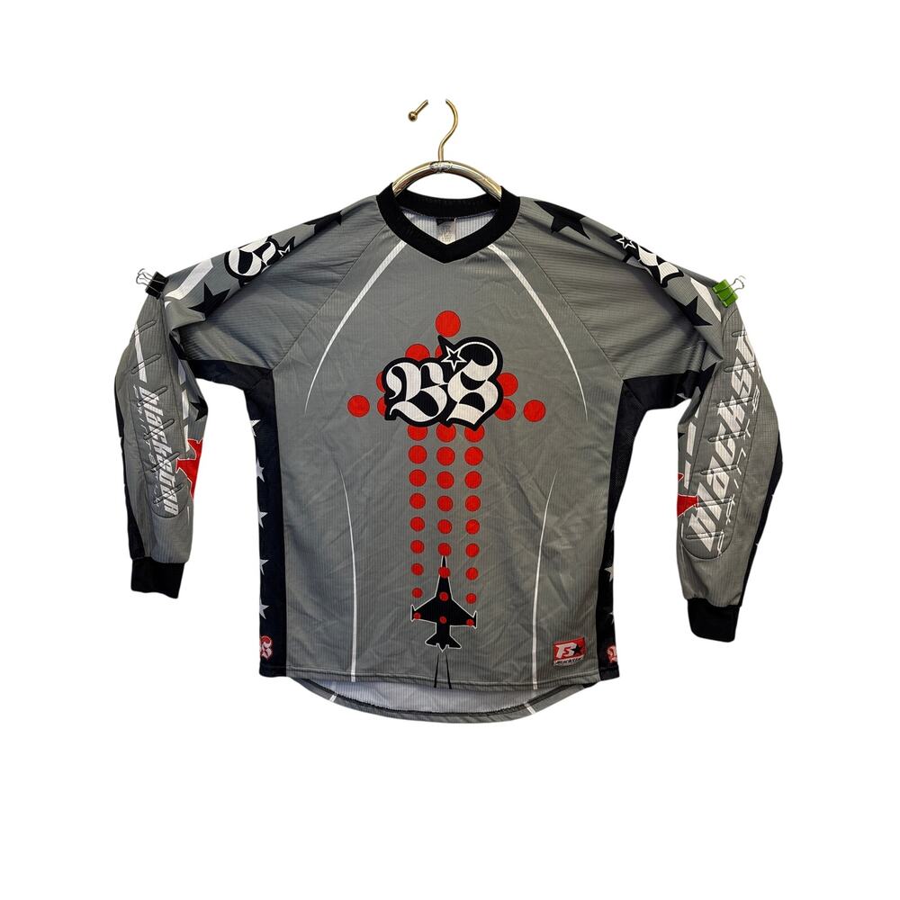 Black star paintball Y2K 90s made in USA jersey medium BS padded arms CLEAN